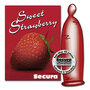 Rotes-Kondom-mit-Erdbeer-Aroma