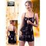 Minikleid-aus-Vinyl-mit-Reißverschluss