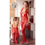 Roter-Spitzen-Catsuit