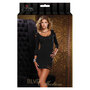Schwarzes-Partykleid-mit-Ärmeln