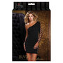One-Shoulder-Kleid-in-Schwarz
