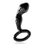 Buttplug-aus-Glas-Icicles-No-46-in-Schwarz