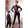 Schwarzer-Latex-Catsuit