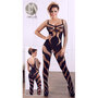 Nahtloser-Catsuit-in-Schwarz