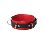 Halsband-aus-Leder-in-Schwarz-Rot