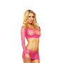 Pink-Industrial-Net-Top-&amp;-Mini-Dress