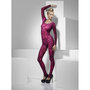 Pinkfarbener-Catsuit-mit-Panthermuster