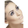 Künstliche-Wimpern-Spinnennetz-mit-blauem-Glitter