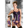 Bustier-aus-Lack-in-Violett