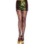 Spitzenstrumpfhose-mit-Blumenmuster-Schwarz